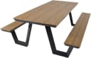 Lesli Living Bierzeltgarnitur Arezzo 200cm Anthrazit/Teak-Optik Bild 2