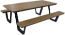 Lesli Living Bierzeltgarnitur Arezzo 200cm Anthrazit/Teak-Optik Bild 3