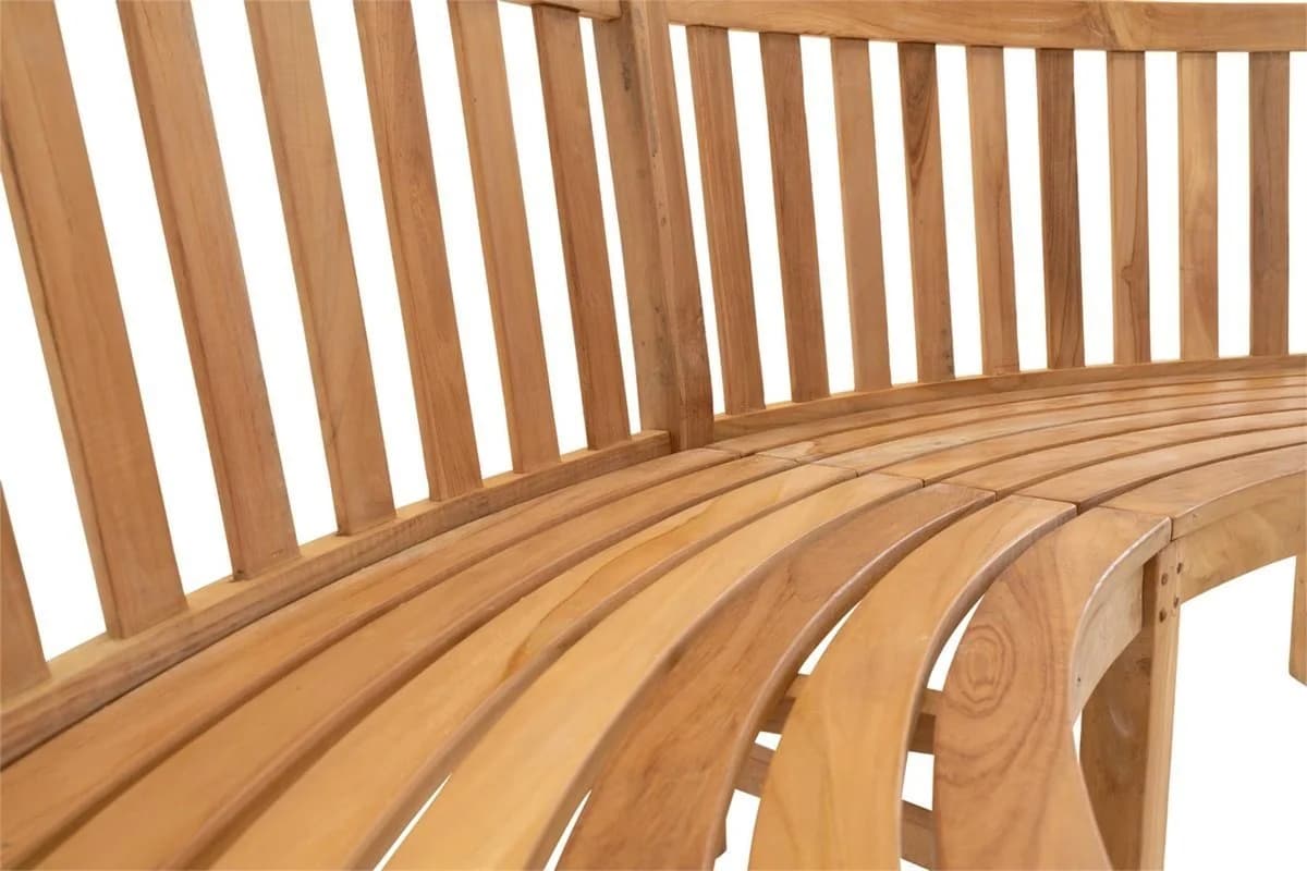 Lesli Living Gartenbank Teak-Holz Rund - Bild 3