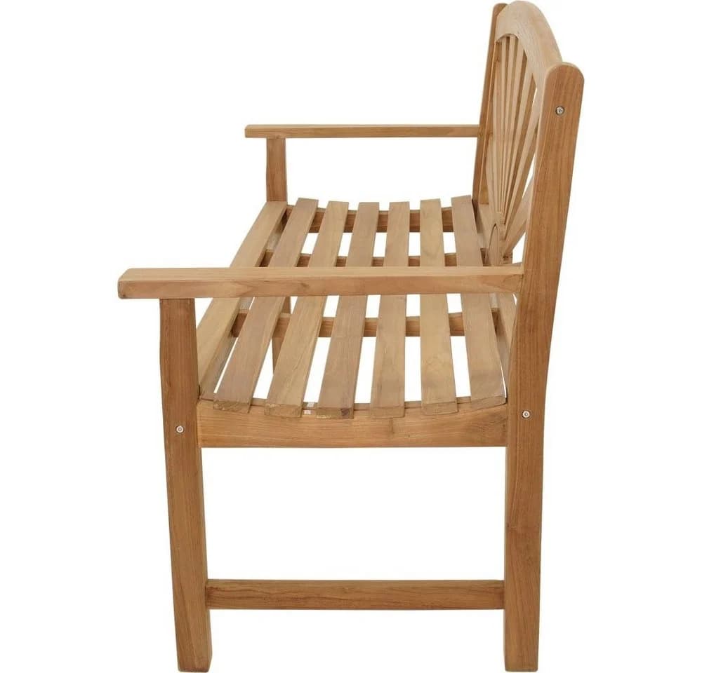 Lesli Living Gartenbank SUNBURST Teak Holz 156cm - Bild 3