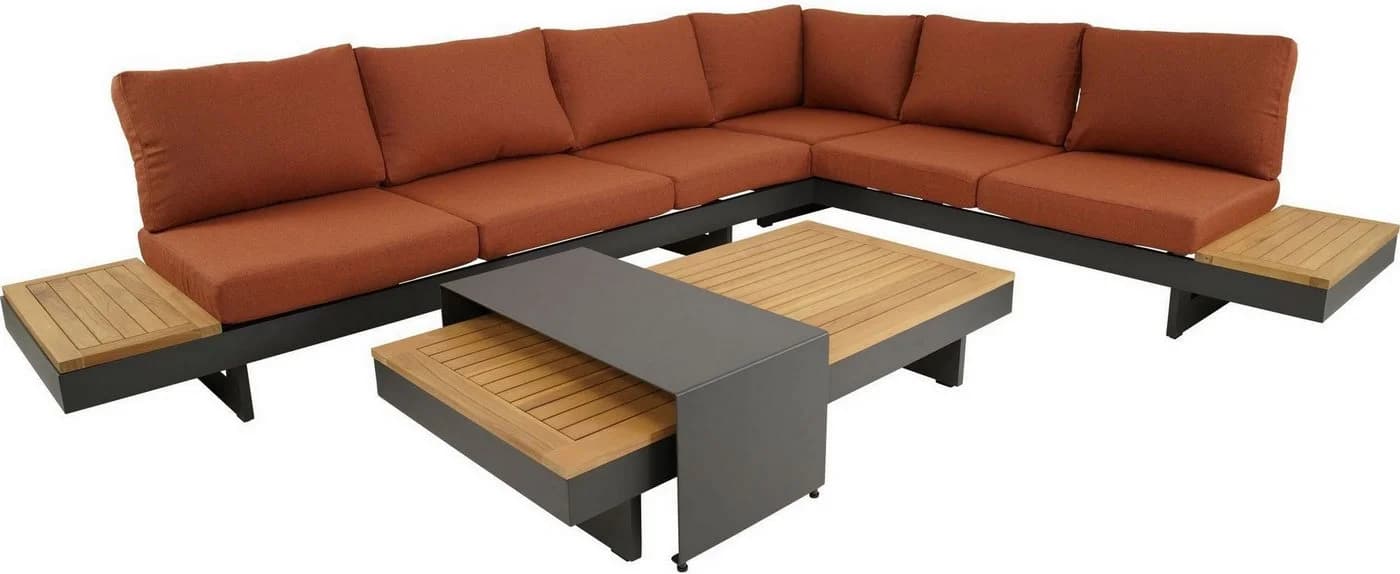 Lesli Living Gartenlounge-Set Barbados Terra Aluminium Teak - Bild 4