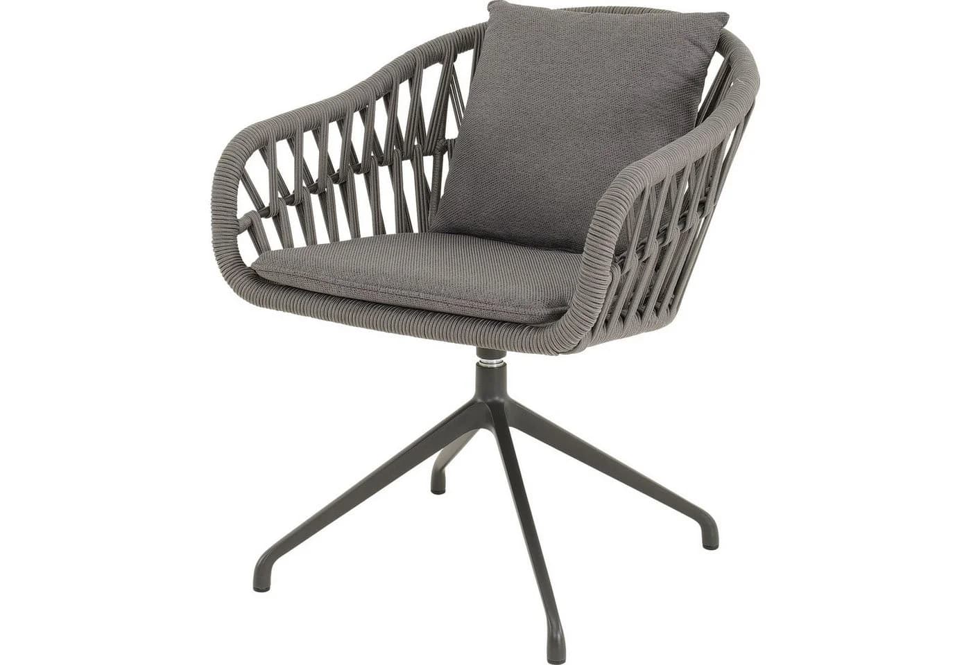Lesli Living Gartenstuhl Aspetto Drehstuhl Grau Aluminium - Bild 5
