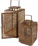 Lesli Living Bodenwindlicht 2er Set Laterne Windlicht SPOT Metall Antik-Stil Bild 1
