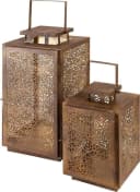 Lesli Living Bodenwindlicht 2er Set Laterne Windlicht SPOT Metall Antik-Stil Bild 2