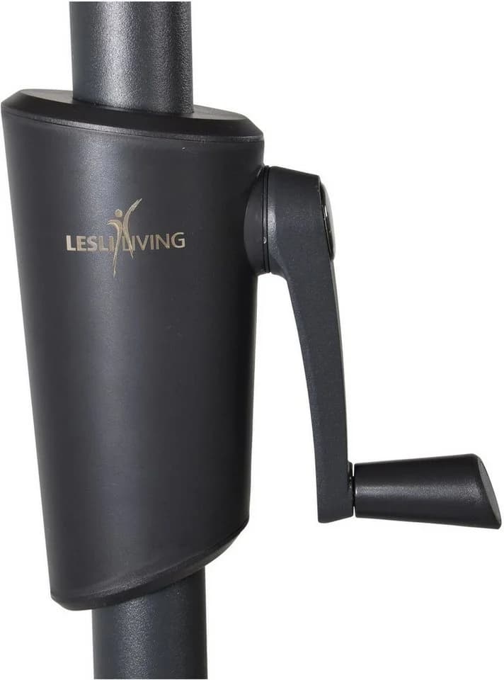 Lesli Living Sonnenschirm Libra Grey Grau 3,5 m mit UV-Schutz