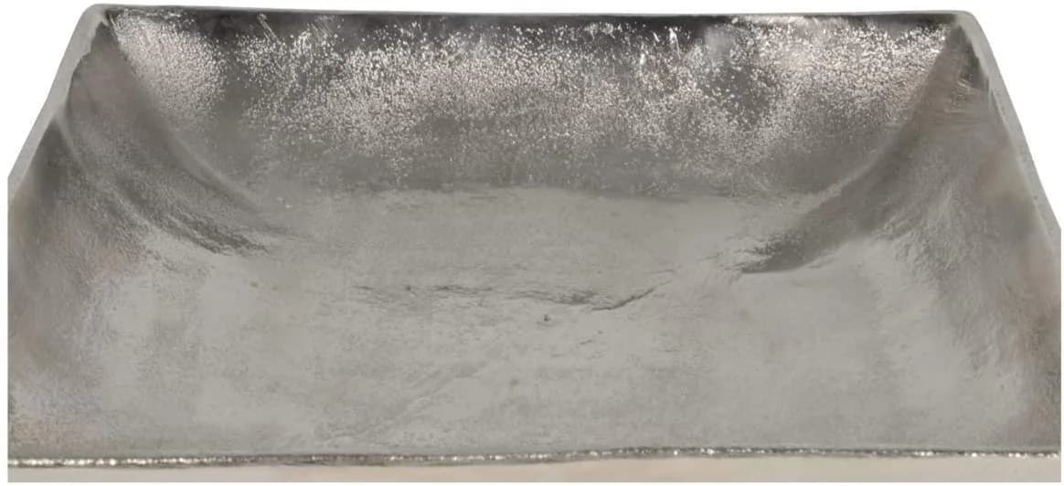 Lesli Living Dekoschale Brush Silber Aluminium 30x30x17cm
