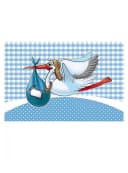 Folat Hängedekoration Storch Baby Fahne Hellblau Bild 2