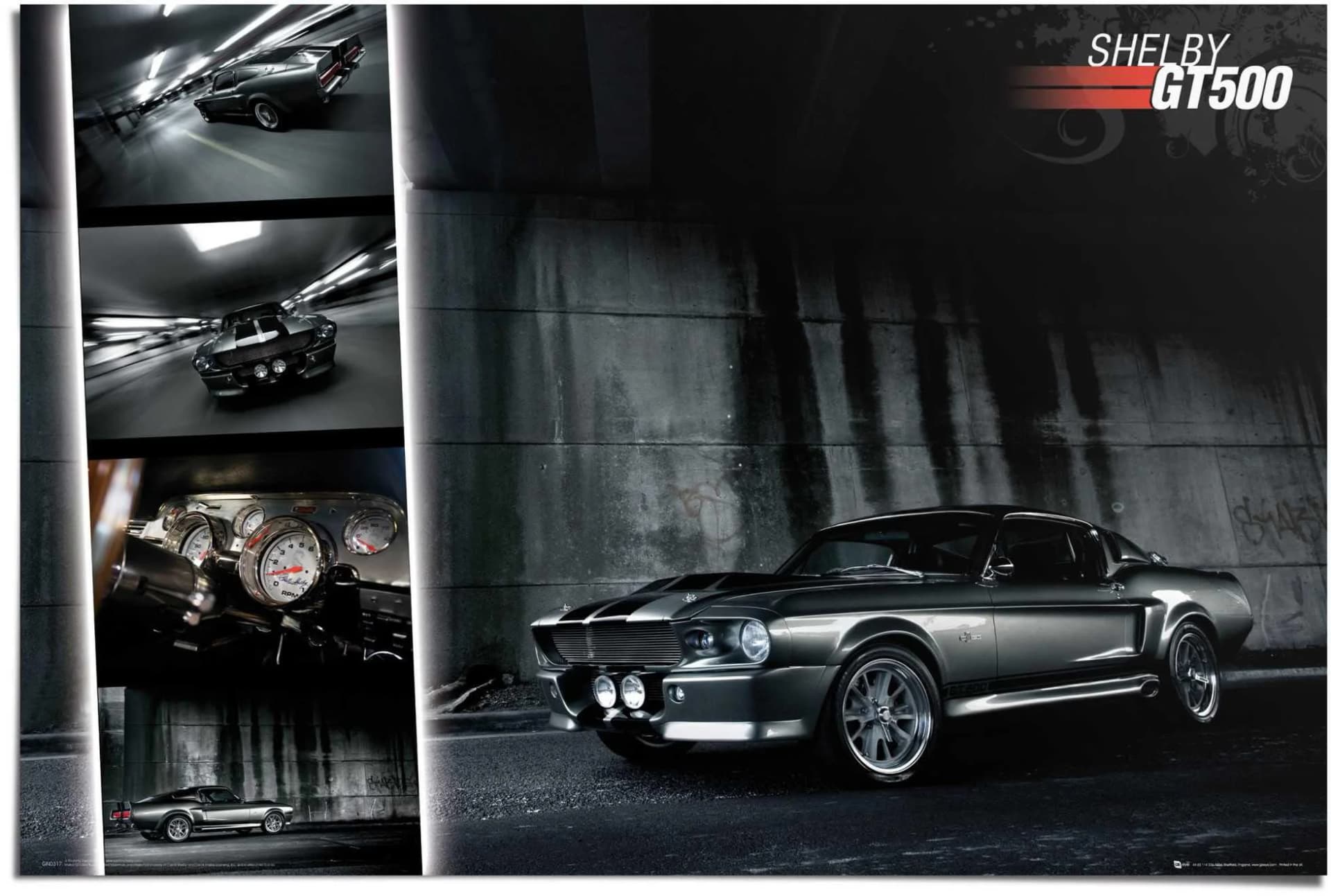 Reinders Poster Ford Easton Mustang GT500 Schwarz