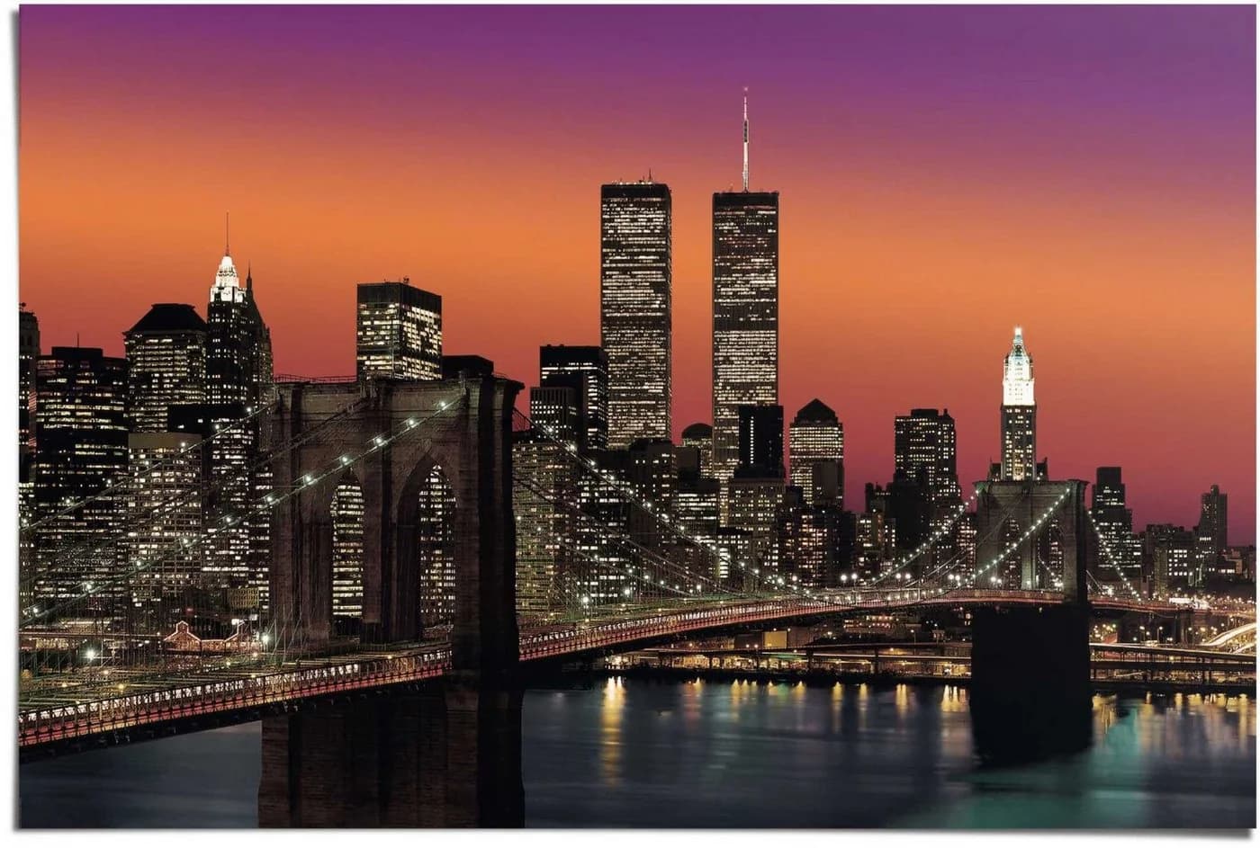 Reinders! Poster New York Brooklyn Brücke Orange Maxi - Bild 2