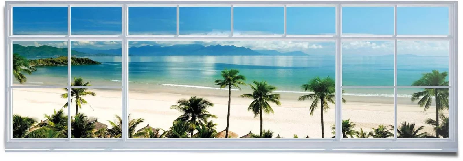 Poster REINDERS "Zimmer mit Meerblick" Blau