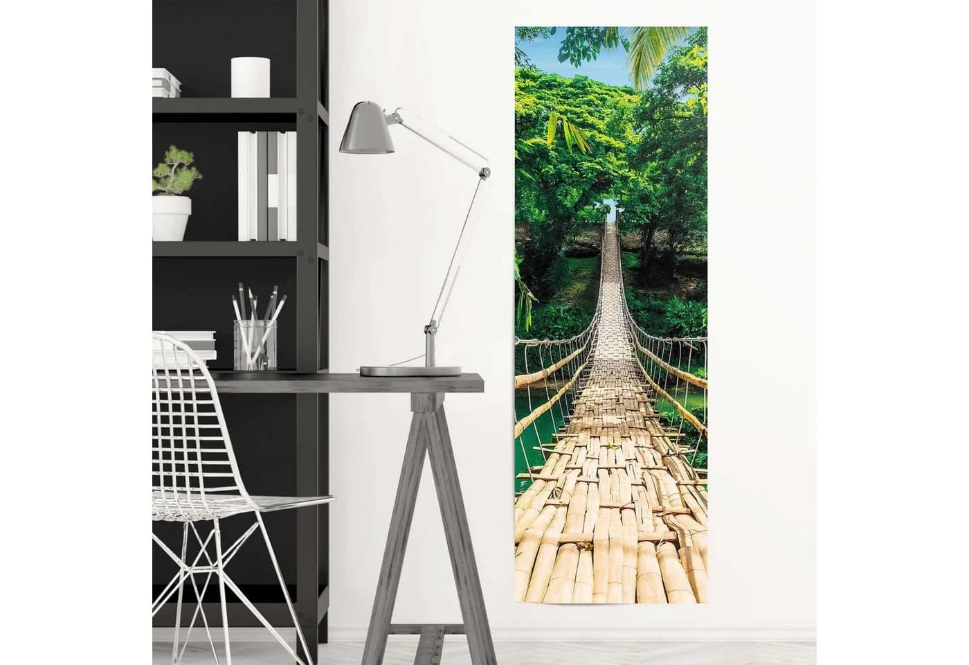 Reinders Poster Dschungel Brücke Grün Panorama 53x158cm