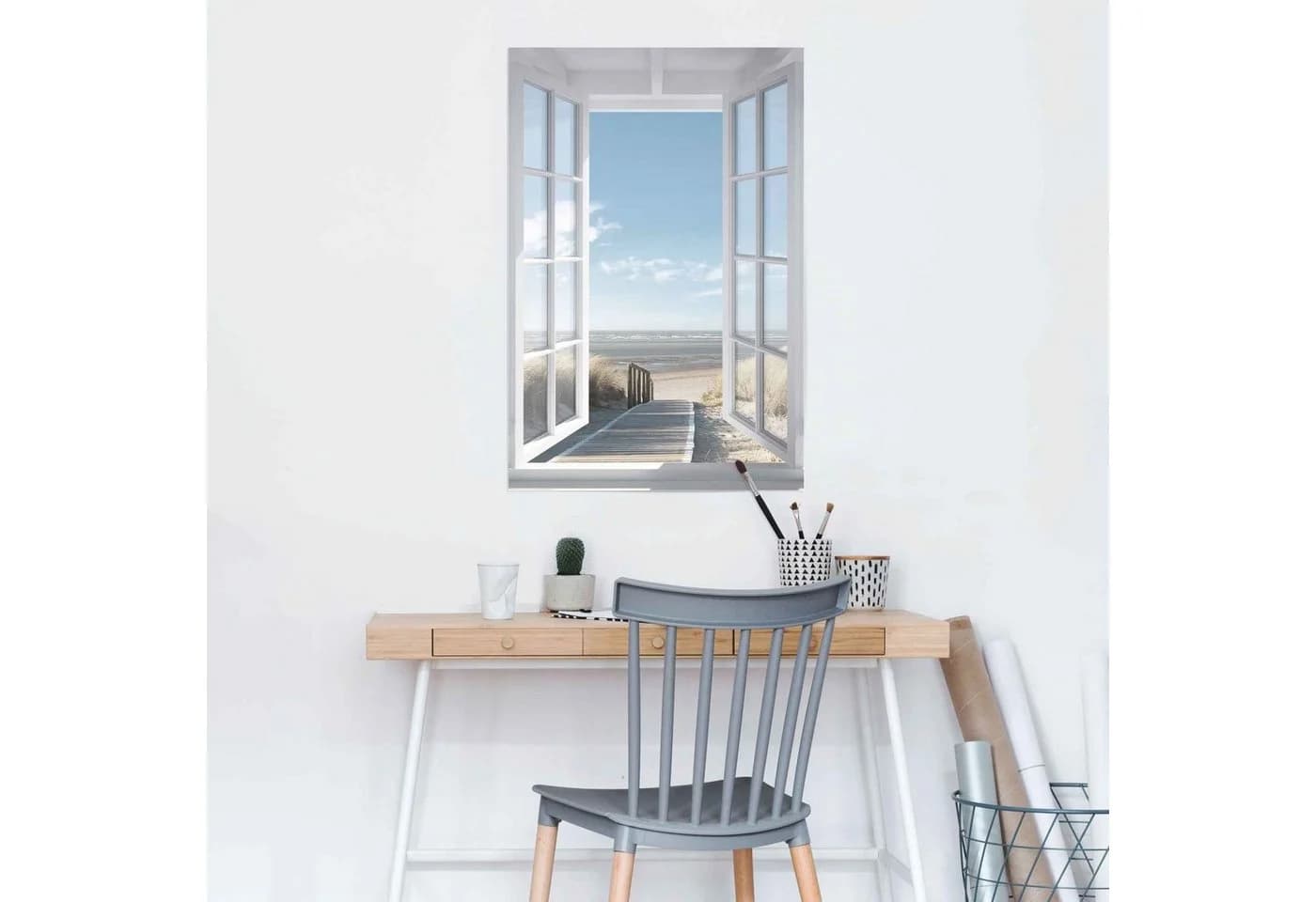 Reinders Poster Fensterblick Nordsee Blau Maxi - Bild 3