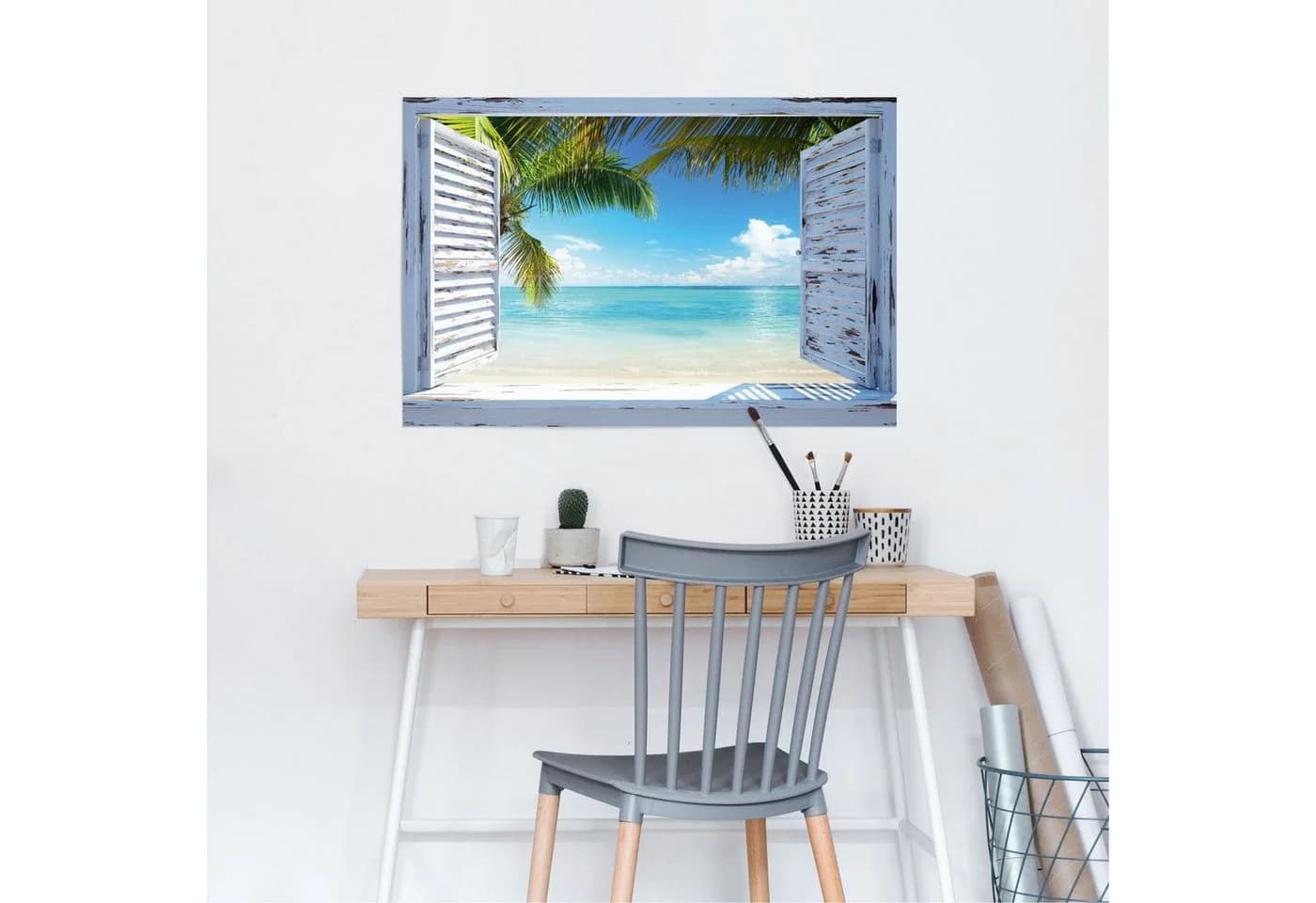 Reinders Poster Strandblick Blau Maxi Format
