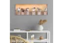 REINDERS Holzbild Deco Panel 30x90 Bird Family Braun Grau Bild 1