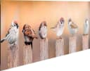 REINDERS Holzbild Deco Panel 30x90 Bird Family Braun Grau Bild 3