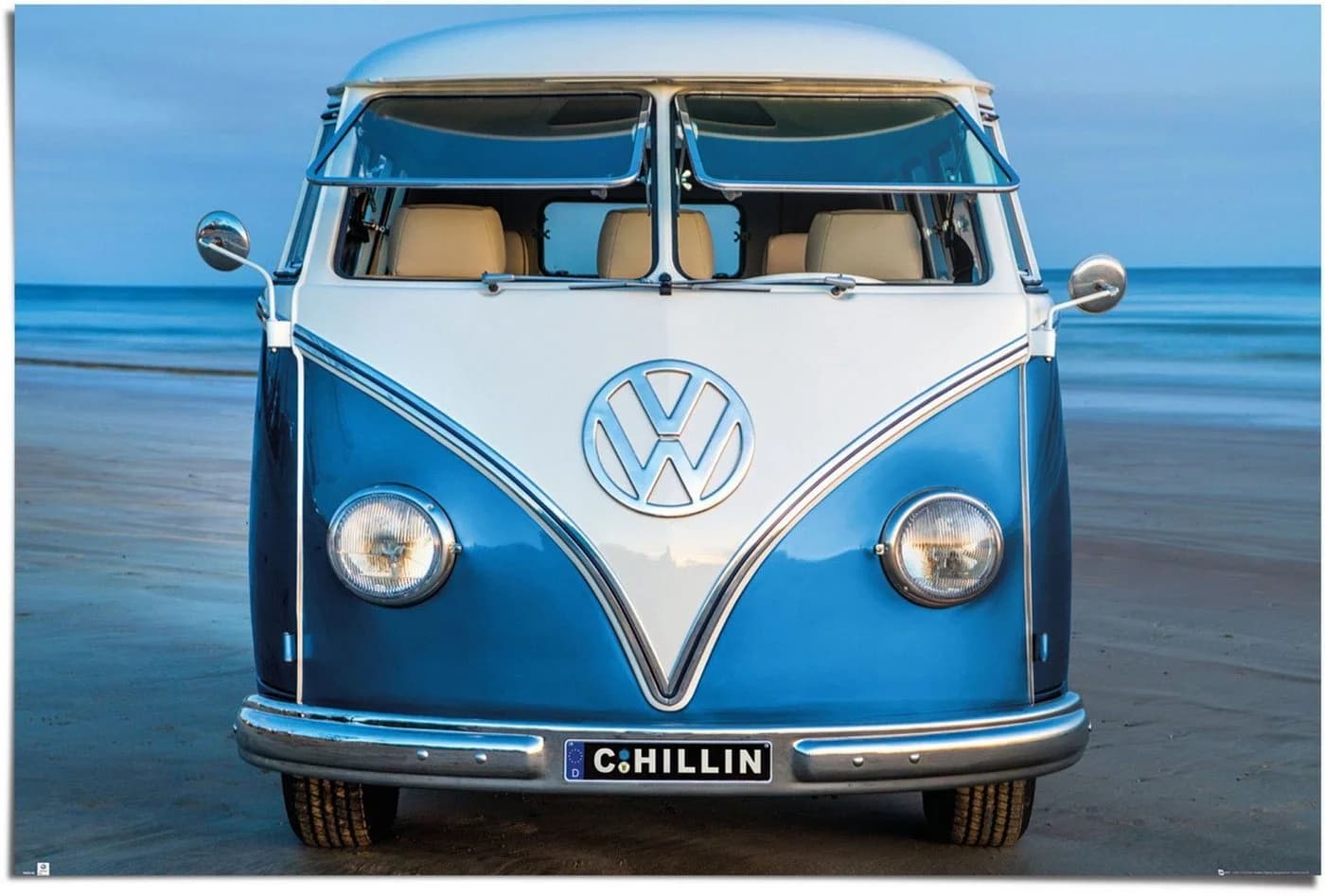 Reinders Poster Volkswagen Bulli Blau Brendan Ray Retro - Bild 2