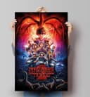 Poster Stranger Things Netflix - Rot - 61x91,5 cm Bild 1