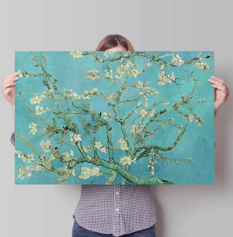 Reinders Poster Mandelblüte Vincent van Gogh Blau