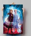 Reinders Poster Frozen 2 Anna Elsa Olaf Blau Maxi Bild 1