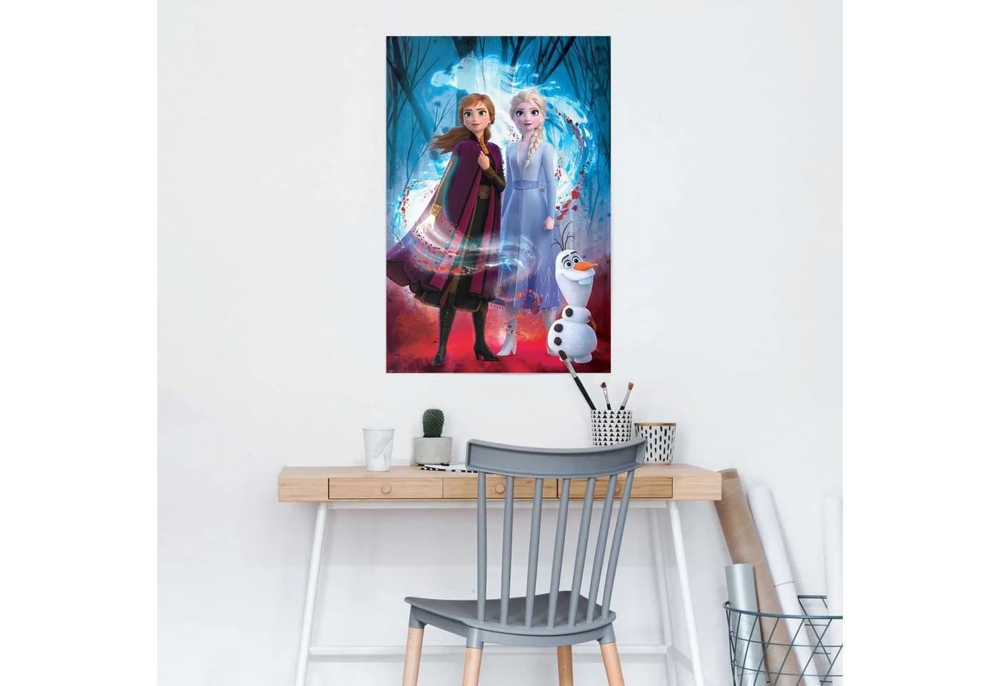 Reinders Poster Frozen 2 Anna Elsa Olaf Blau Maxi - Bild 3