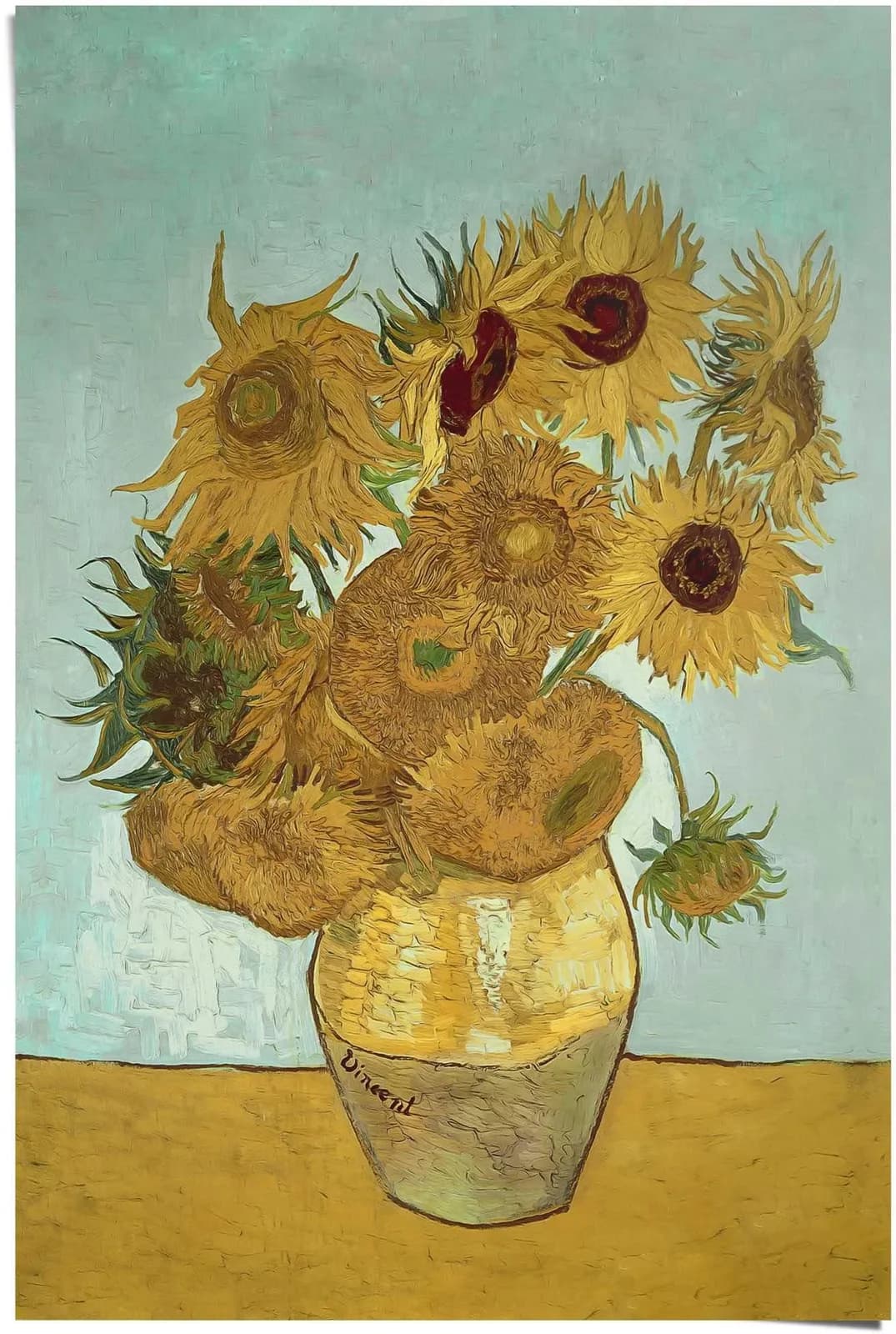 REINDERS Poster Sonnenblumen Vincent van Gogh Gelb Maxi