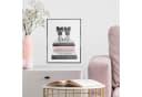 REINDERS Poster Fashion Bücher Schwarz MDF Wanddekoration Bild 1