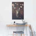 Reinders Poster Hirsch Romantisch - Kolibri - Schmetterling - Blumenkranz Braun Bild 3