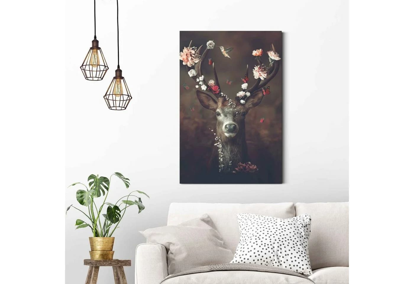 REINDERS Wandbild Hirsch Romantisch Braun 60x90 cm - Bild 2