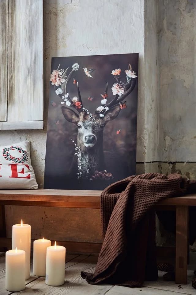 REINDERS Wandbild Hirsch Romantisch Braun 60x90 cm - Bild 5