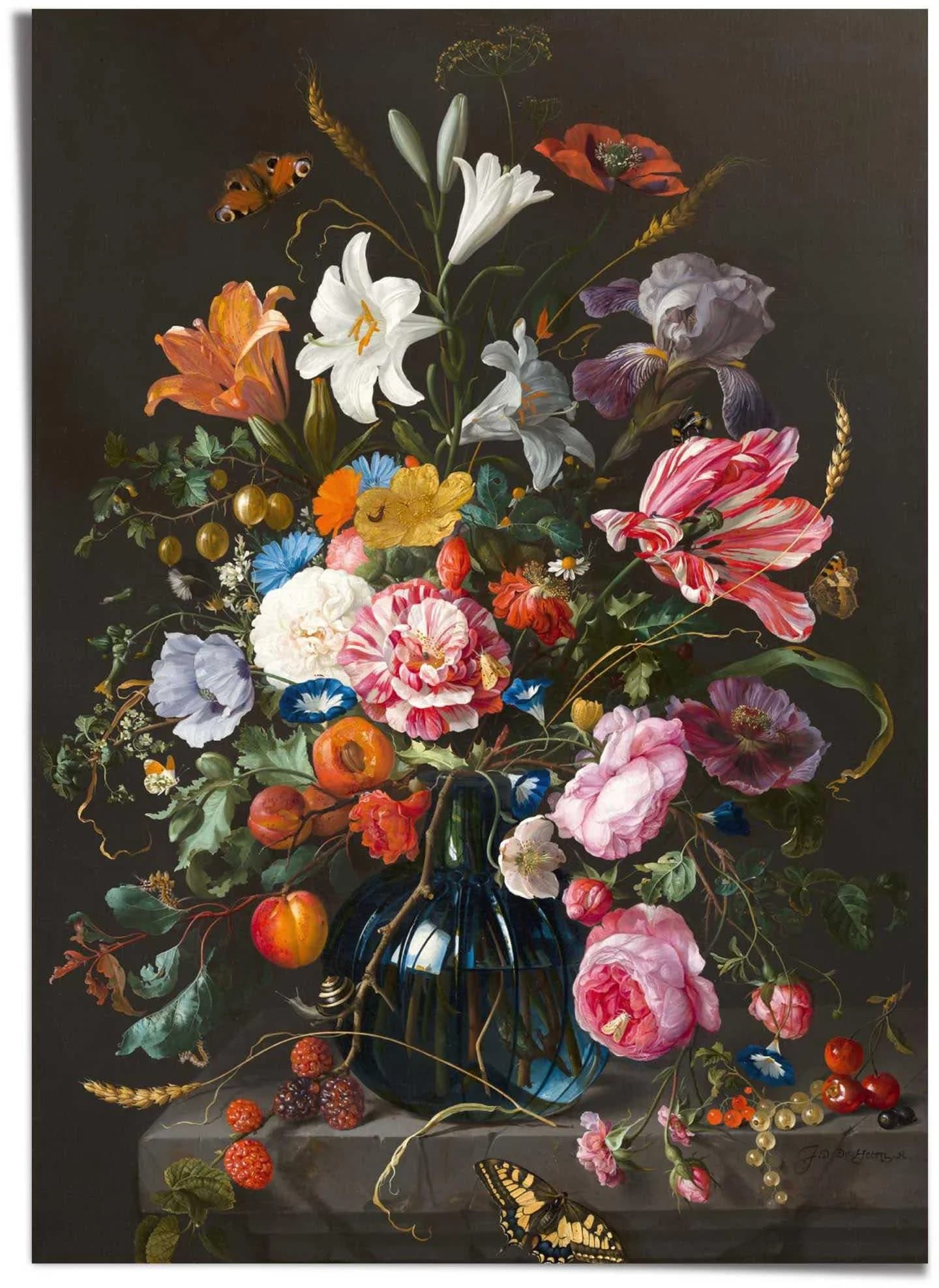 Reinders Stilleben Blumen Poster Bunt