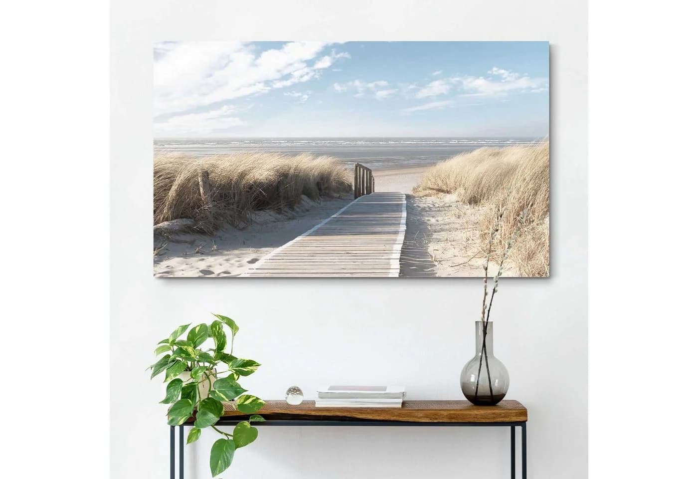 REINDERS Kunstdruck "Weg durch die Dünen" Beige Wanddekoration
