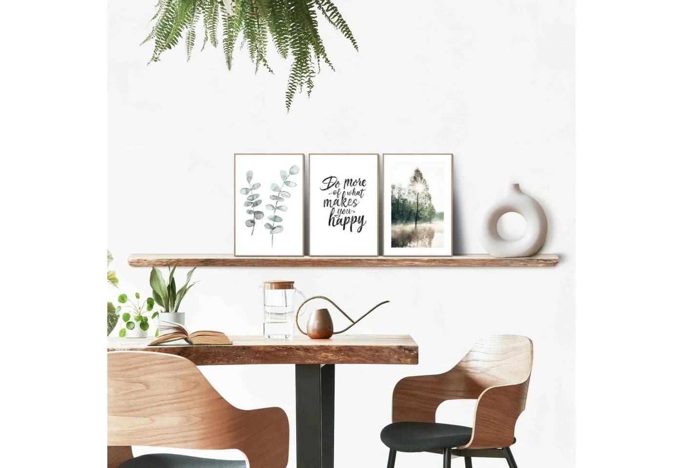 REINDERS Wandbild Set Natur Bäume Grün Slim Frames