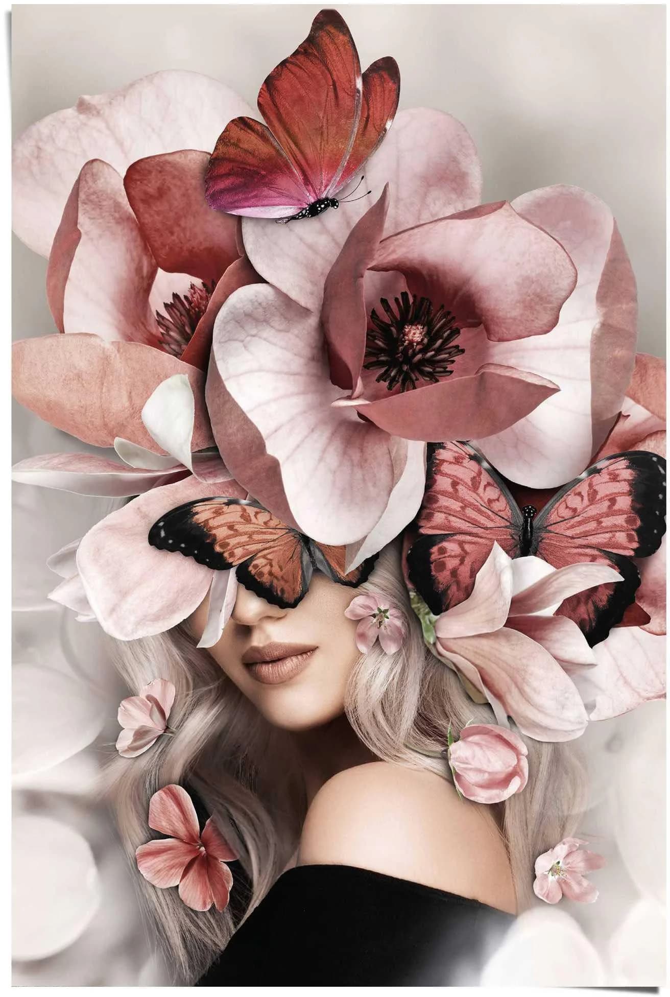Reinders Poster Sweet Beauty Rosa Maxi Wanddekoration