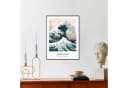 REINDERS Bild mit Rahmen Die große Welle - Hokusai Blau Bild 1