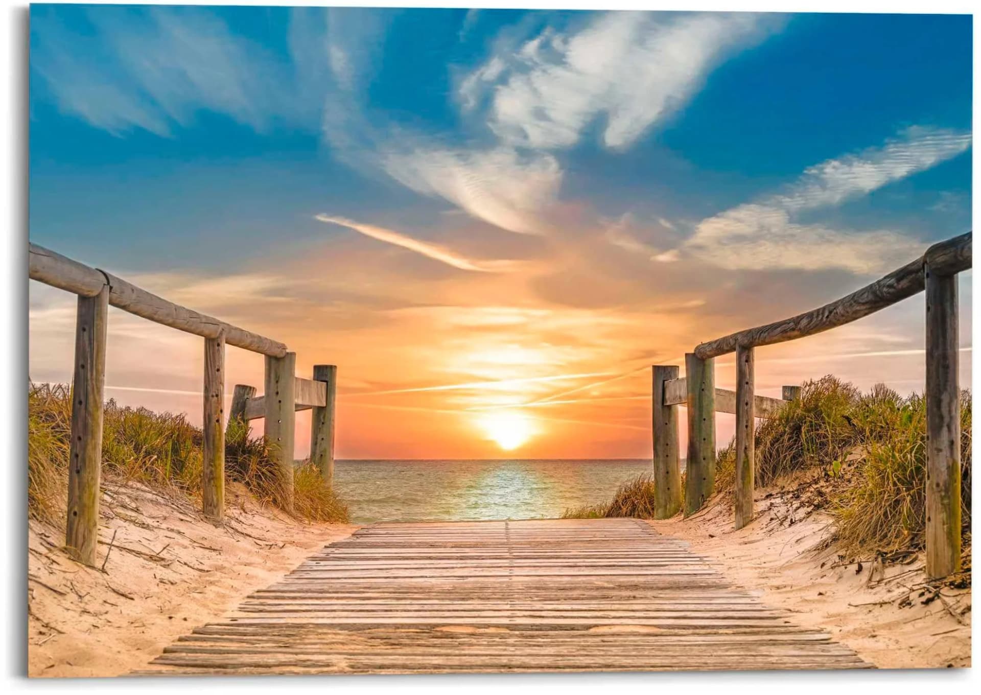 Deco-Panel REINDERS Sonnenuntergang am Strand Orange