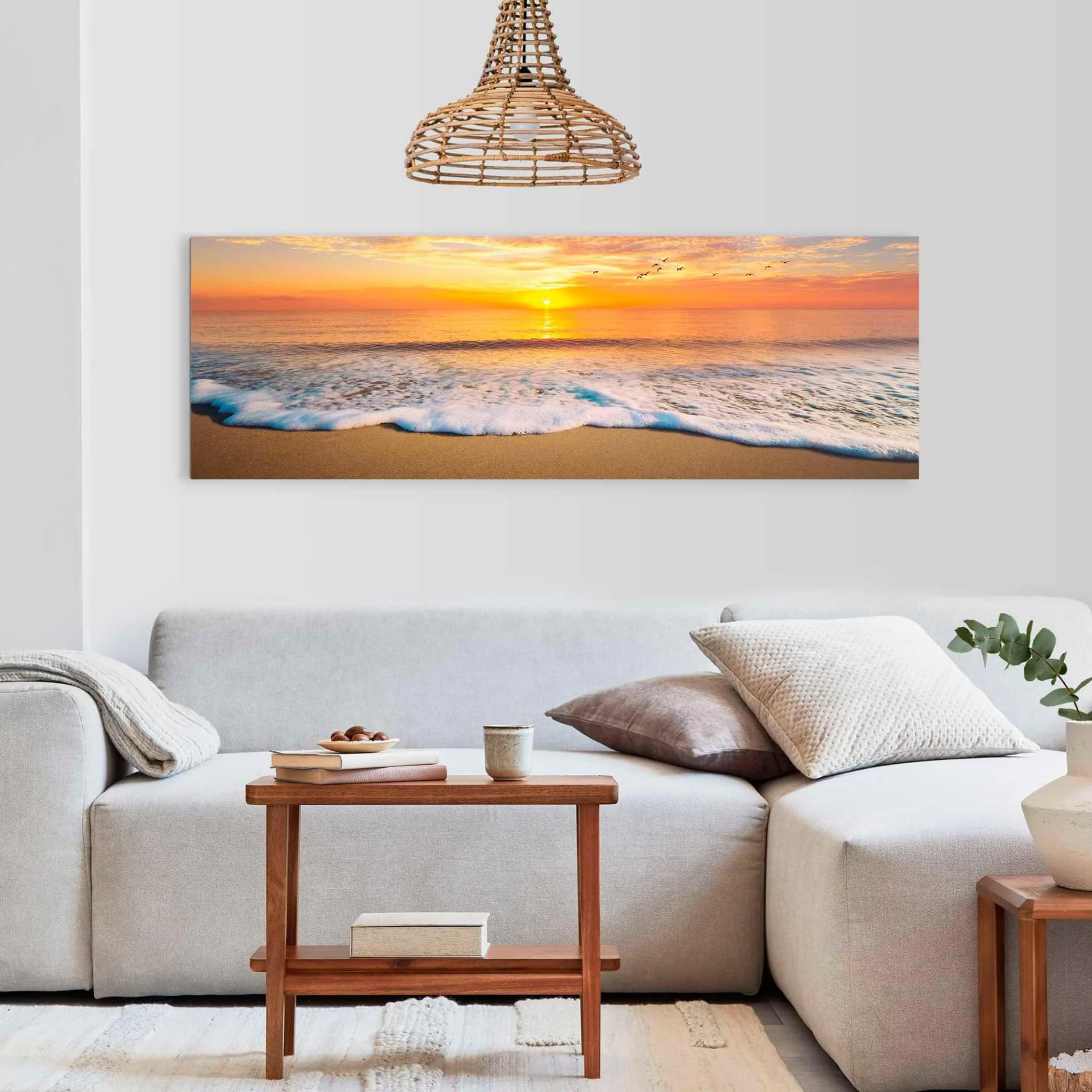 REINDERS Deco-Panel Sonnenuntergang Orange Wandbild