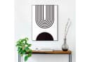 Poster REINDERS Abstrakt Schwarz Weiß MDF Rahmen Bild 1