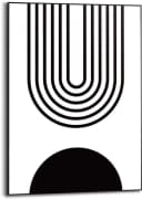 Poster REINDERS Abstrakt Schwarz Weiß MDF Rahmen Bild 2
