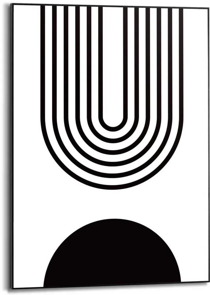Poster REINDERS Abstrakt Schwarz Weiß MDF Rahmen - Bild 2