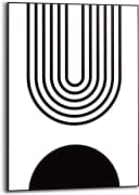 Poster REINDERS Abstrakt Schwarz Weiß MDF Rahmen Bild 5