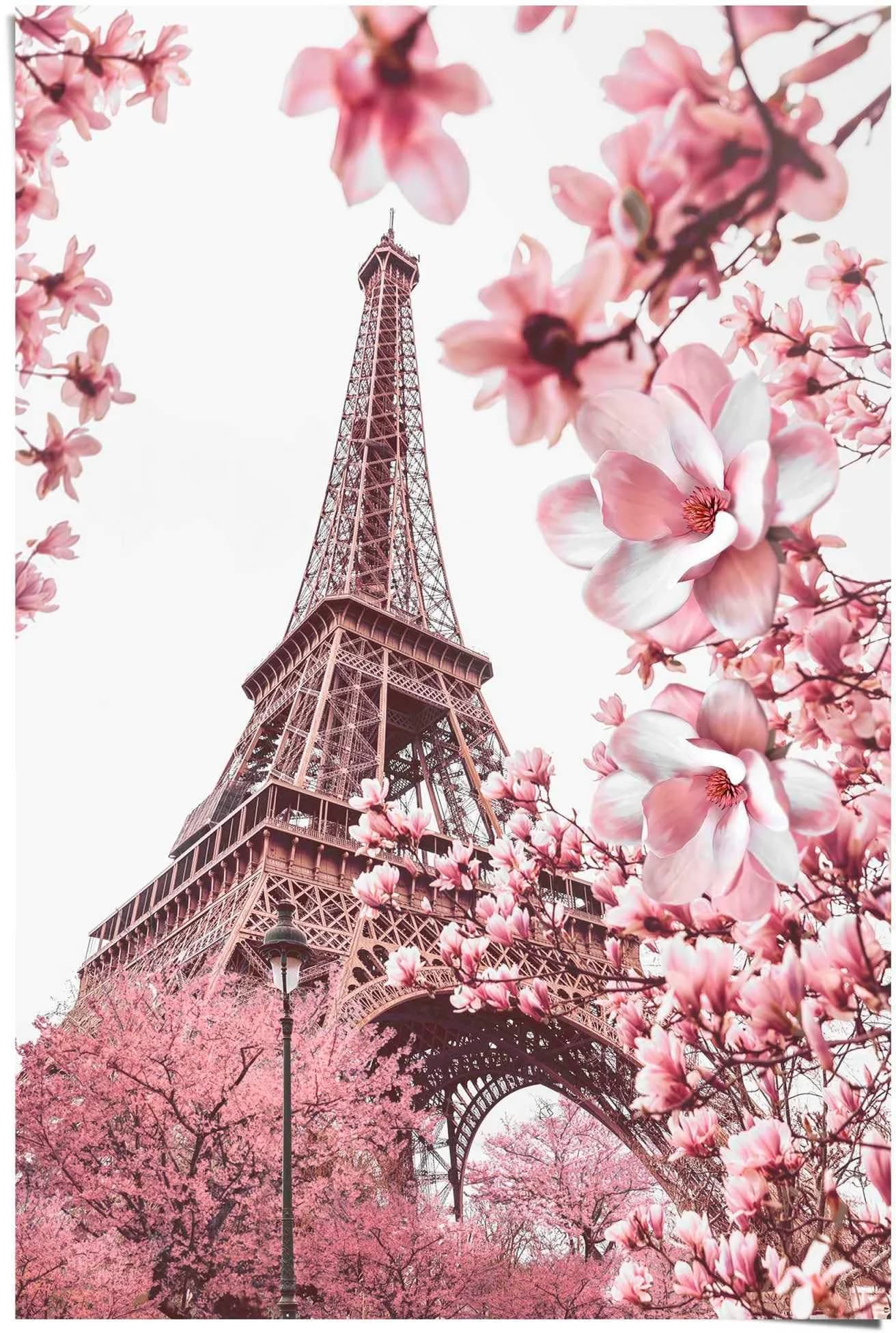 Reinders Poster Paris in Rosa Lila 61x91,5 cm