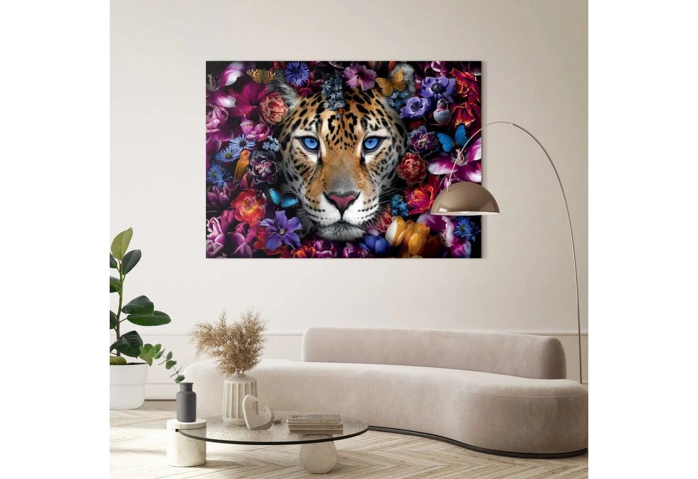 Deco-Panel Flower Cat Bunt Wandbild