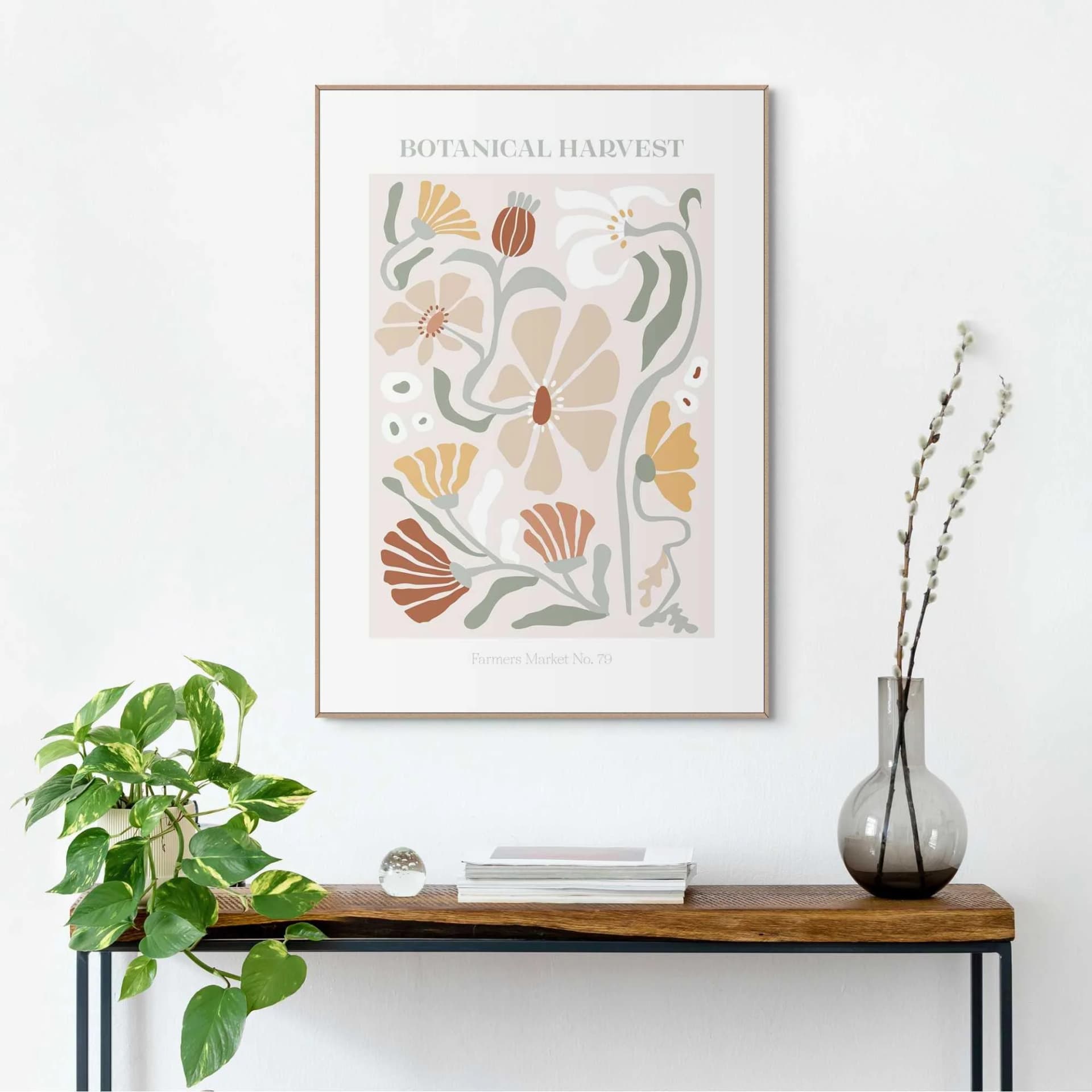 Bild mit Rahmen REINDERS Botanical Harvest Bunt 50x70cm