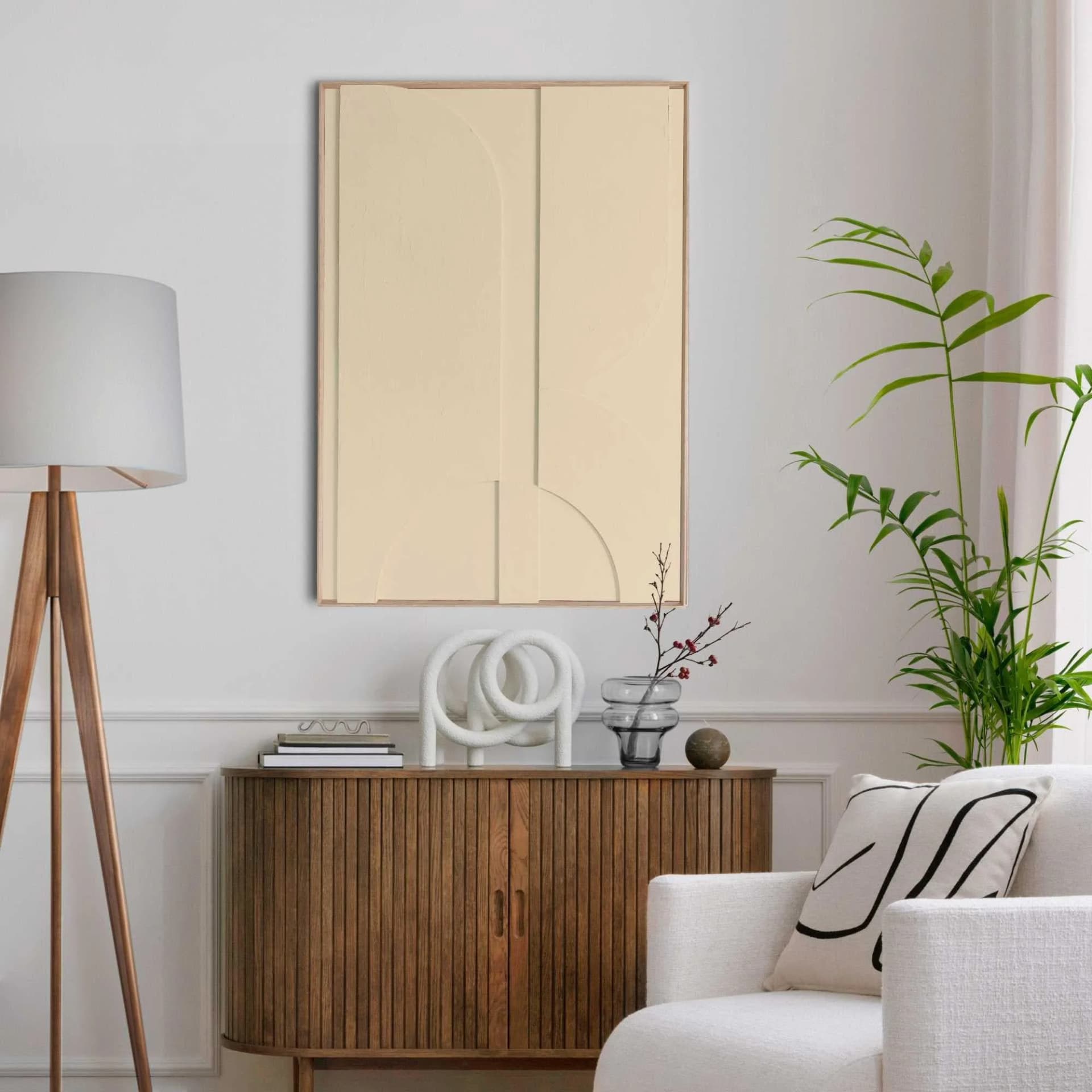 Wandbild REINDERS 'Mars' beige - Abstraktes 3D-Relief 70x100cm