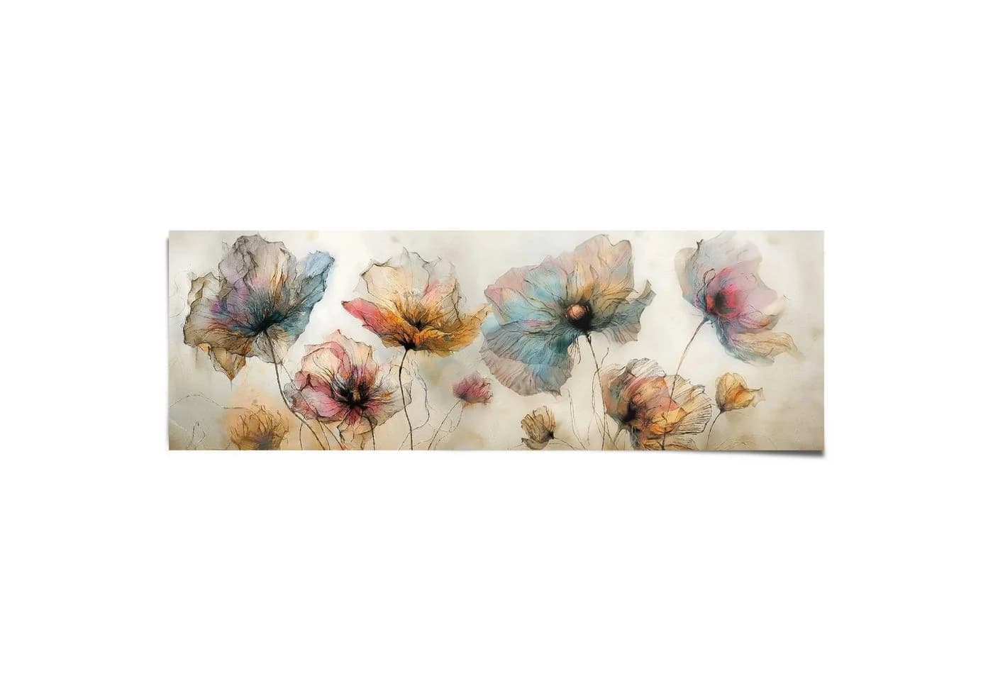 Poster REINDERS Aquarell Blumen Beige Blumen und Pflanzen - Bild 2