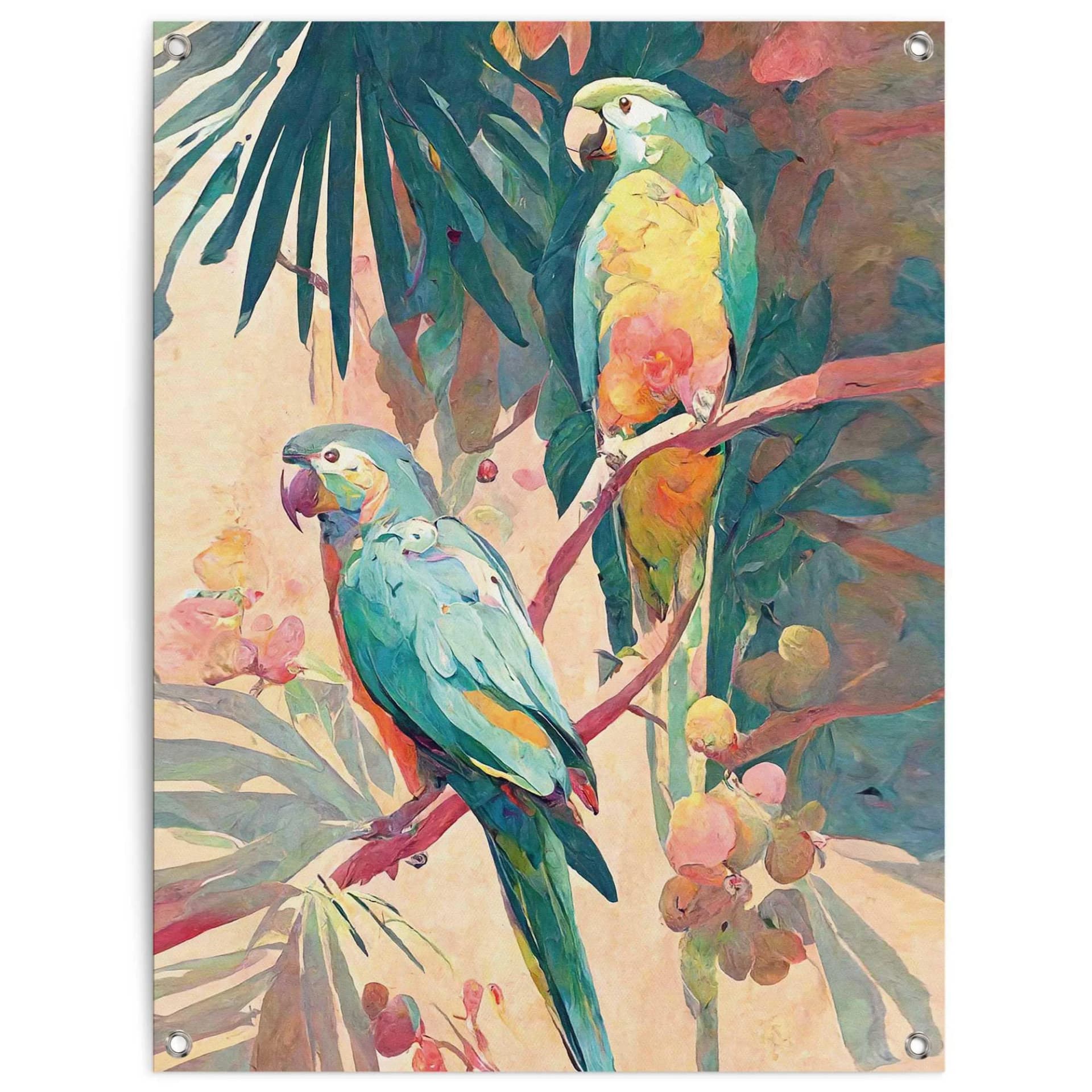 Poster REINDERS "Bird Party" grün 60x80cm - Bild 5