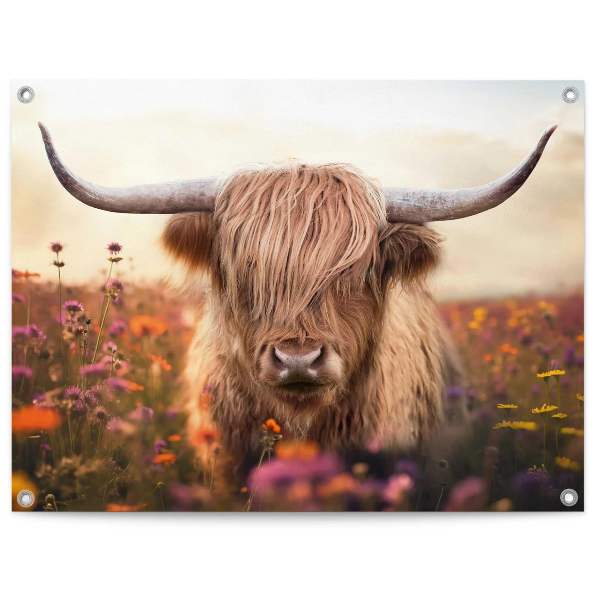 Poster REINDERS 'Spring Highlander', beige, 80x60 cm