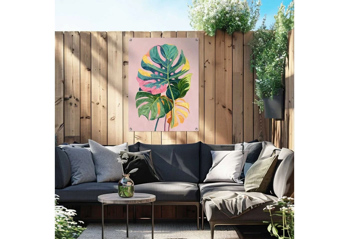 REINDERS Poster Summer Leafs bunt 60x80 cm Leinwand