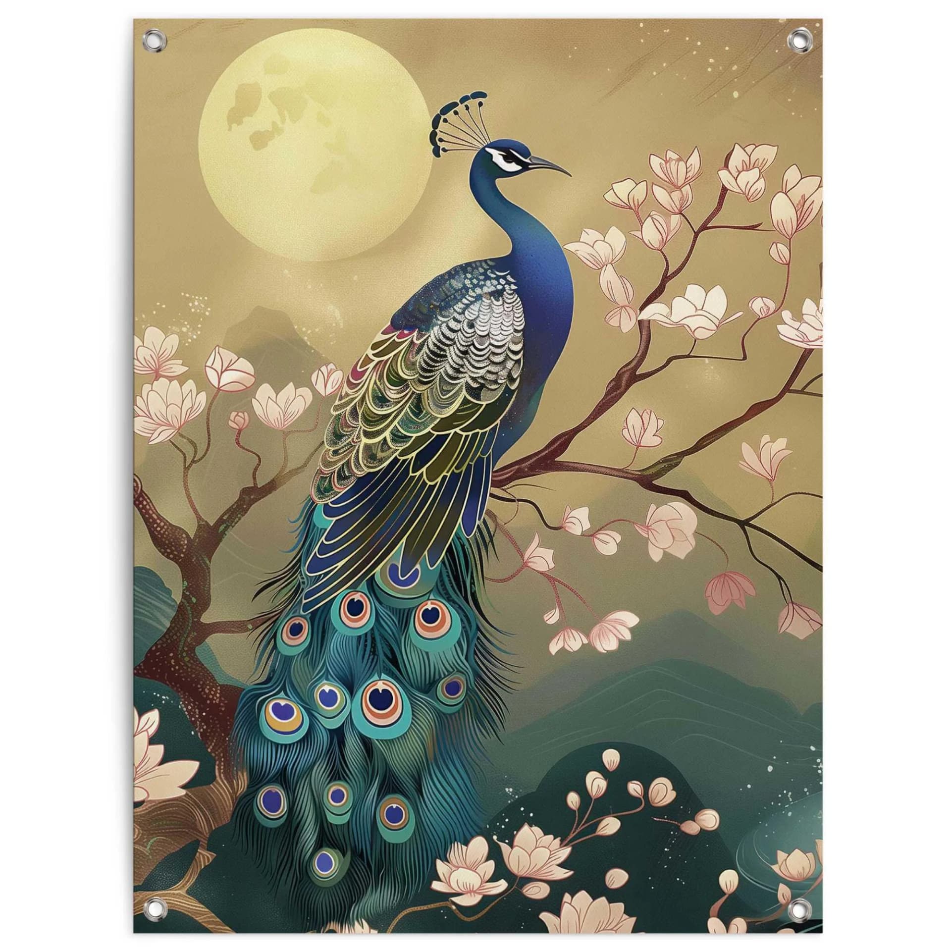 Poster REINDERS Birds in Style Blau 60x80 cm