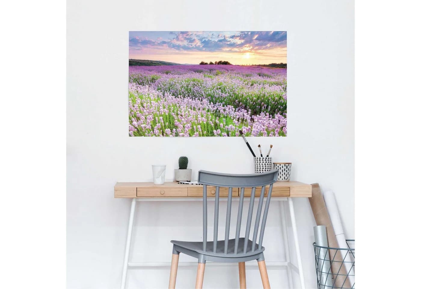 Reinders! Poster Lavendelfeld 91,5x61 cm Blumen und Pflanzen